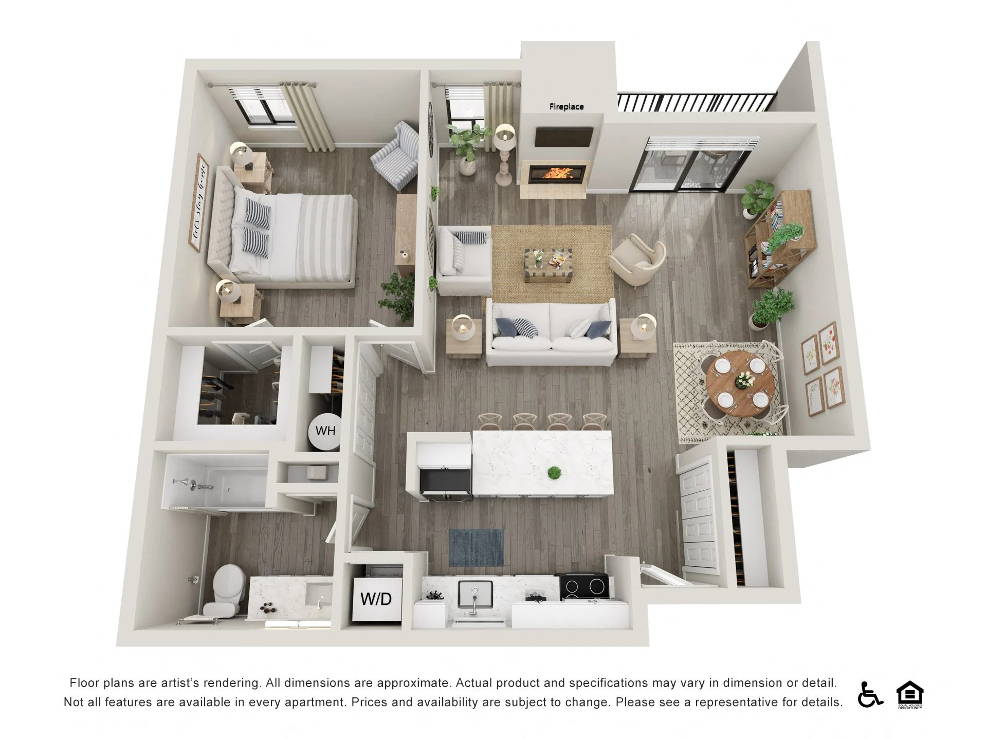 1X1 Desert Palm 1004 1004 floor plan
