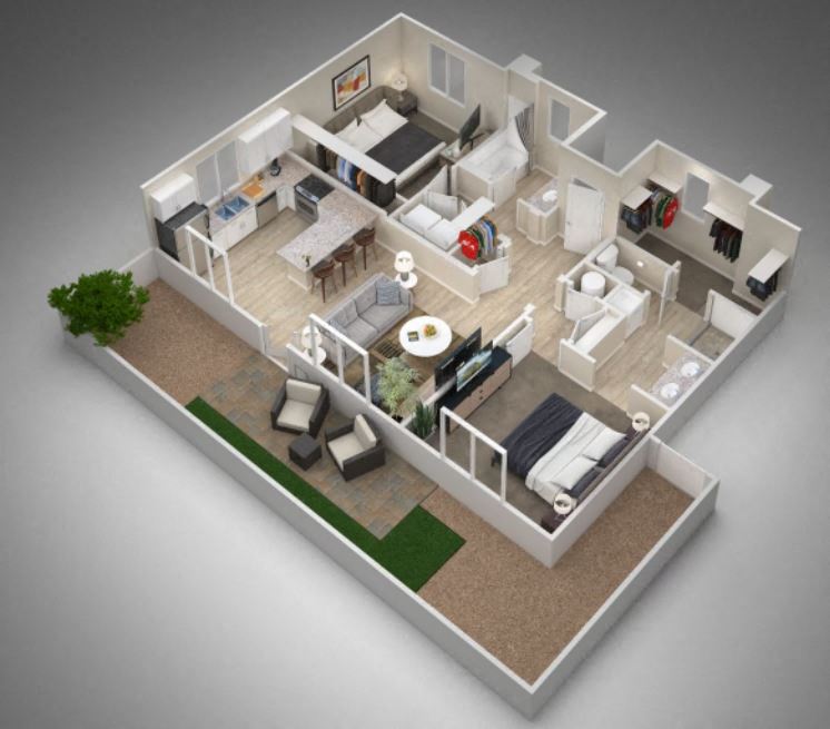2 Bedroom 2 Bathroom 059 059 floor plan