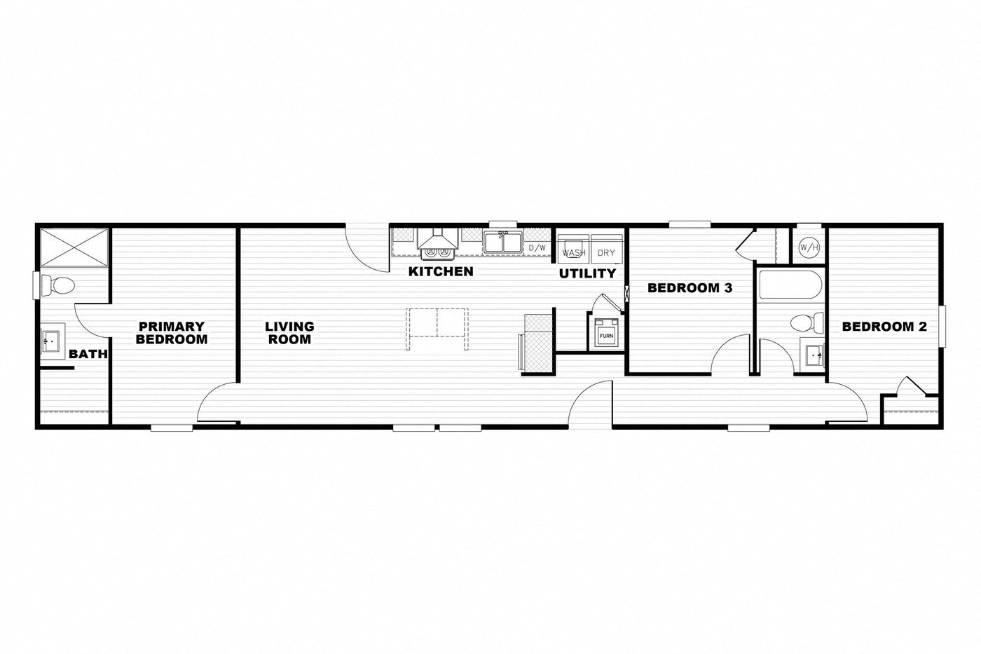 Rental Home (Single Wide) 010 010 floor plan