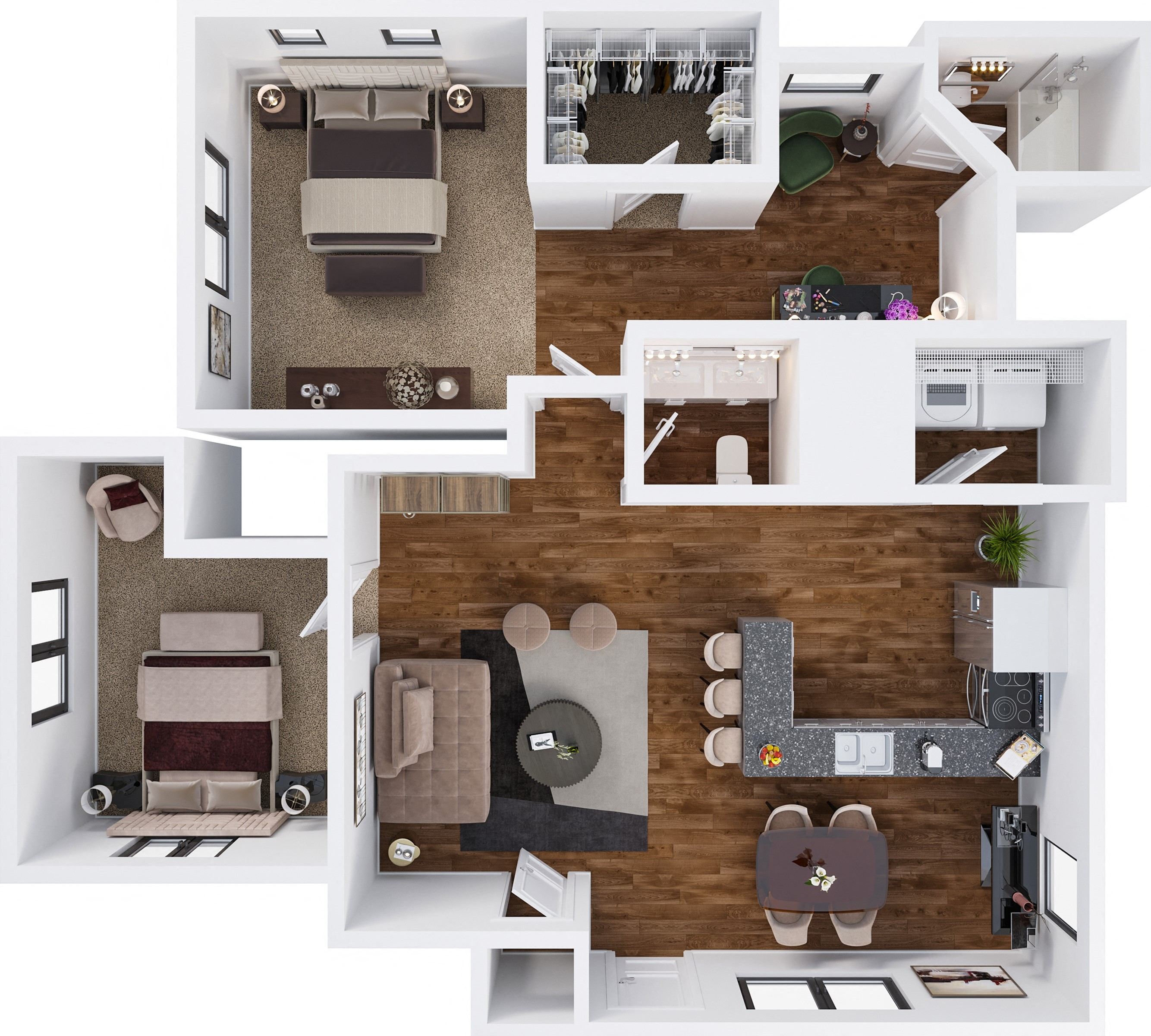 A Two Bedroom, Two Bath 2084 2084 floor plan