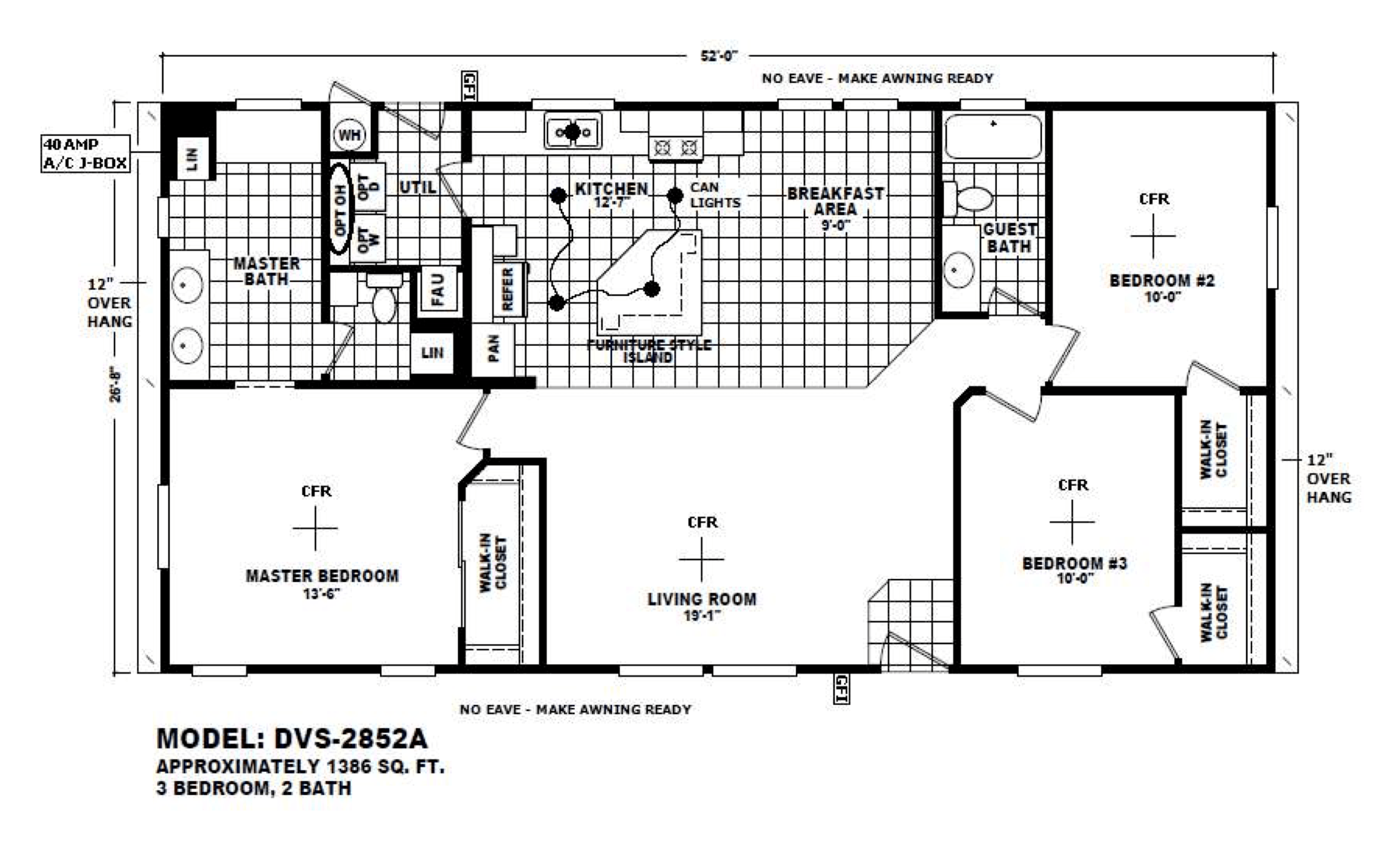 Rental Home Double Wide 142 142 floor plan
