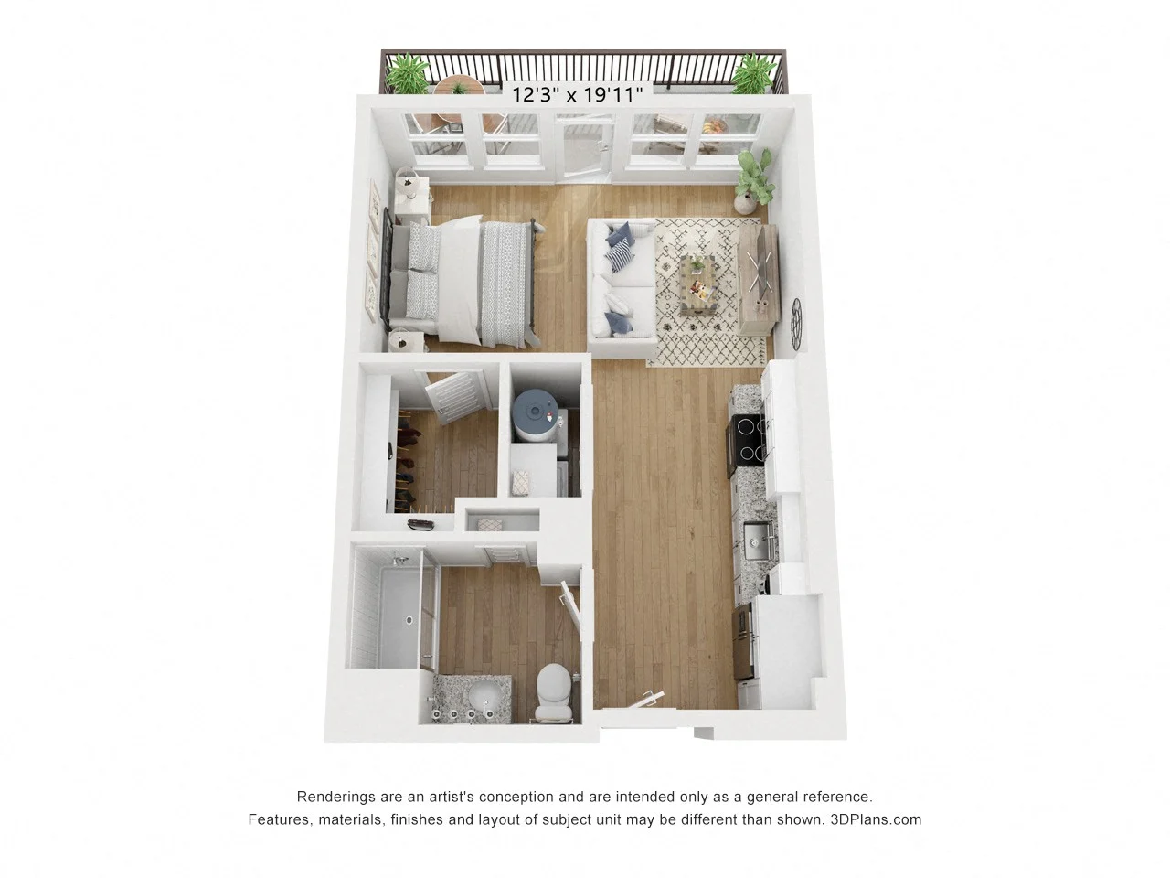 S1 - Studio 7111 7111 floor plan
