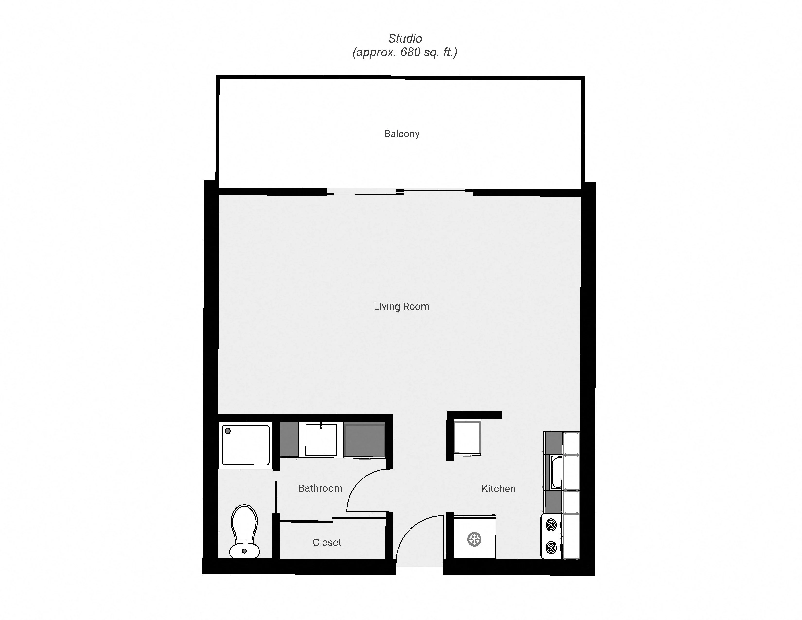 Studio 315 315 floor plan