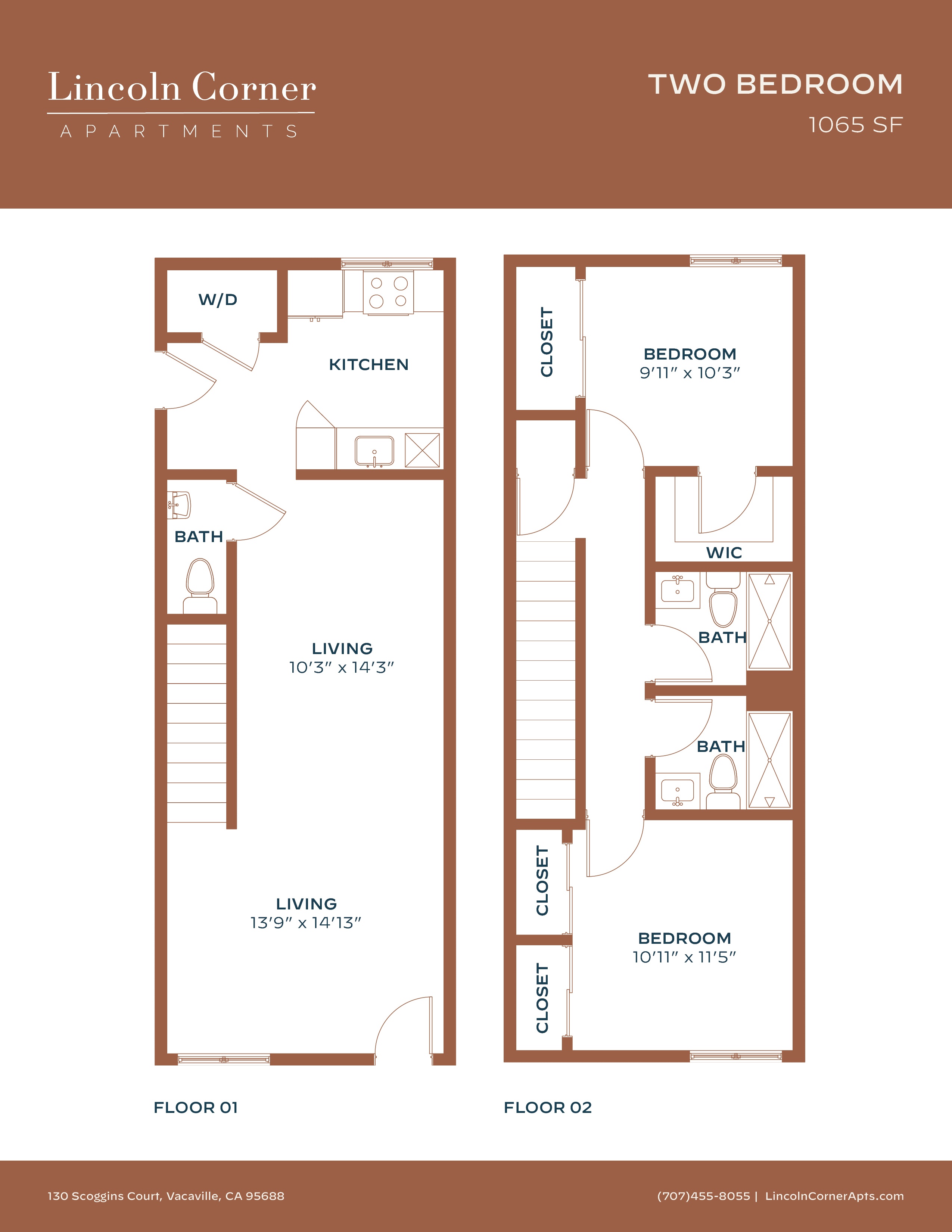 2 Bedroom 2 Bath 211 211 floor plan
