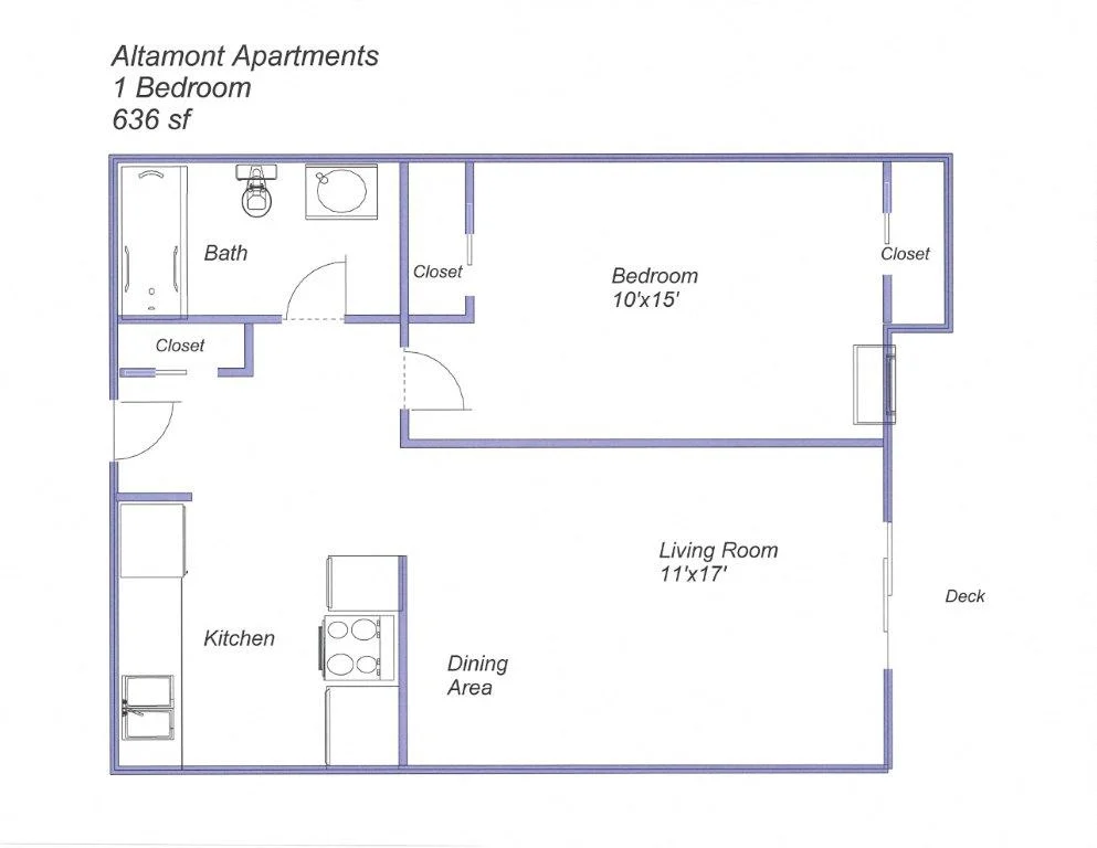 1 Bed, 1 Bath (Floors 3 - 4) 335 335 floor plan