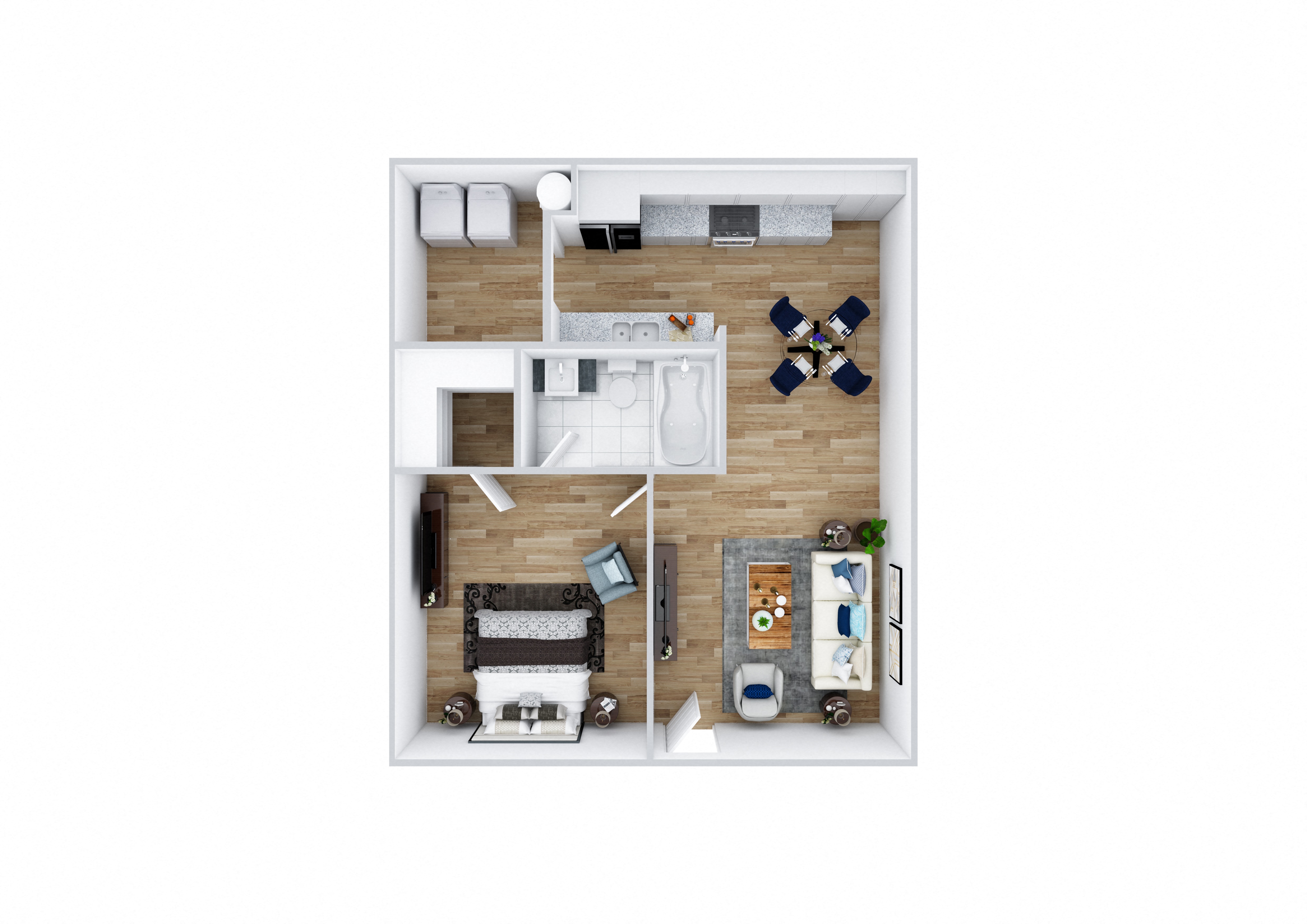 1 Bed / 1 Bath Classic 351 351 floor plan