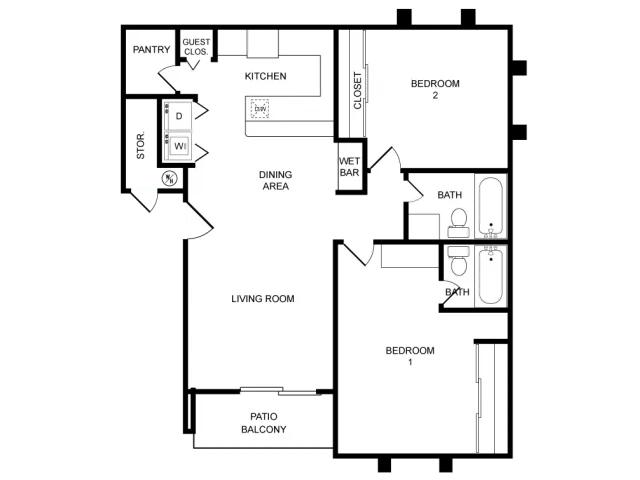 B1U 225 225 floor plan