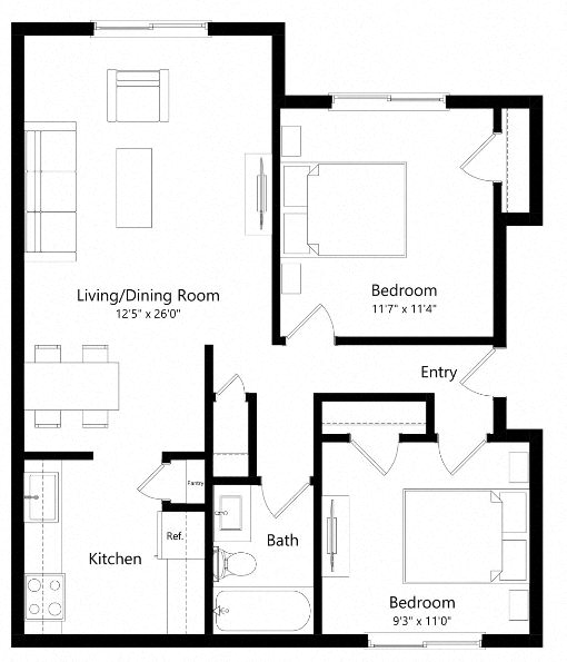 B2-E EH007 EH007 floor plan