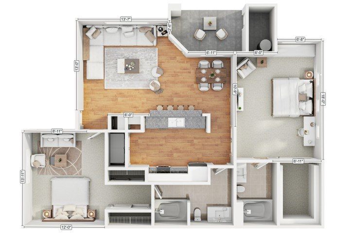 2a2 1019 1019 floor plan