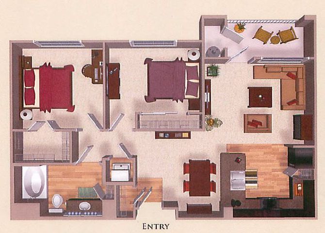 B1q | Two Bedroom 3175 3175 floor plan