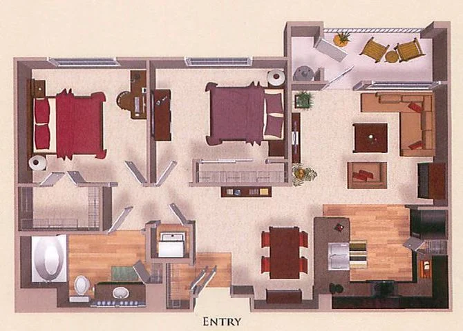 B1q | Two Bedroom 2175 2175 floor plan