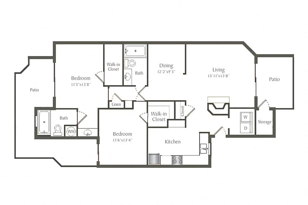 Signature Two Bedroom C1 K113 K113 floor plan
