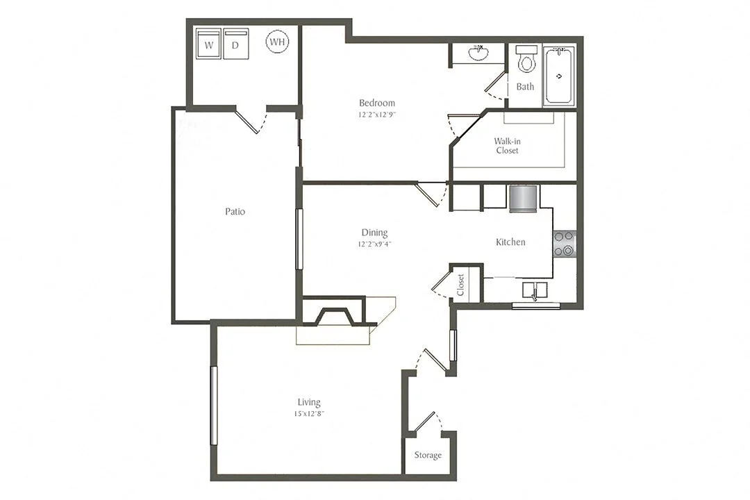 Signature One Bedroom A1 D307 D307 floor plan