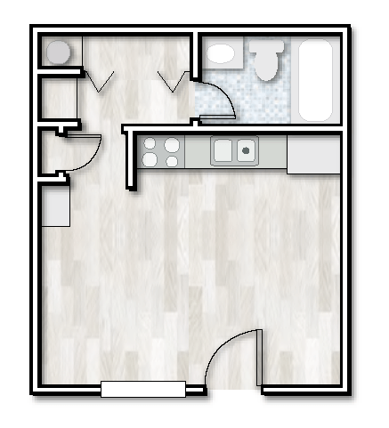 Studio 01-205 01-205 floor plan