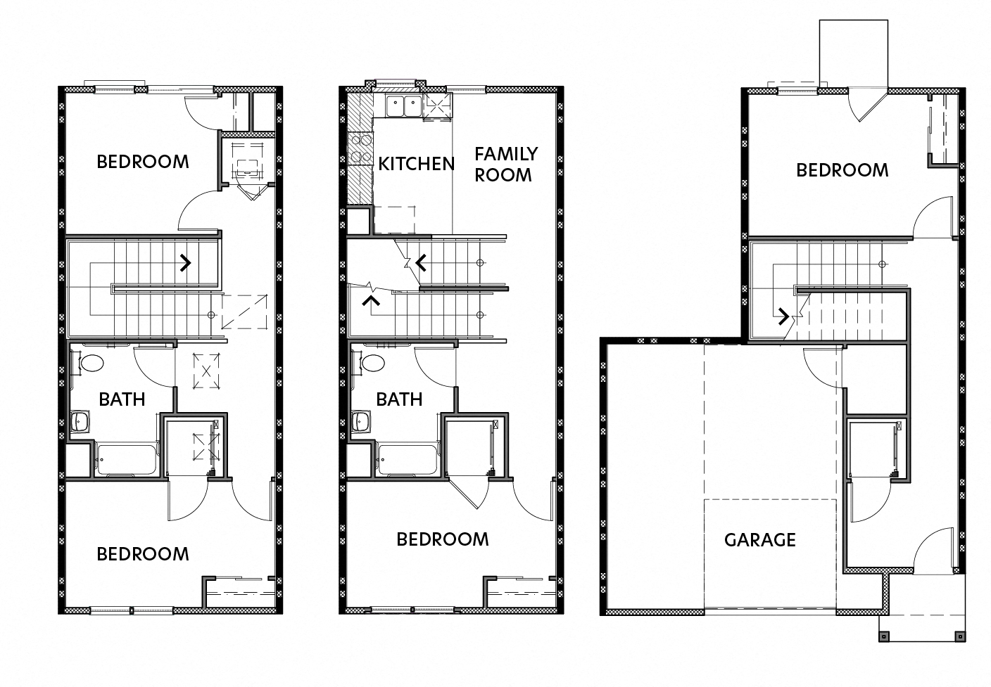 4 Bed 2 Bath TH 1580-1685 SF 117 117 floor plan