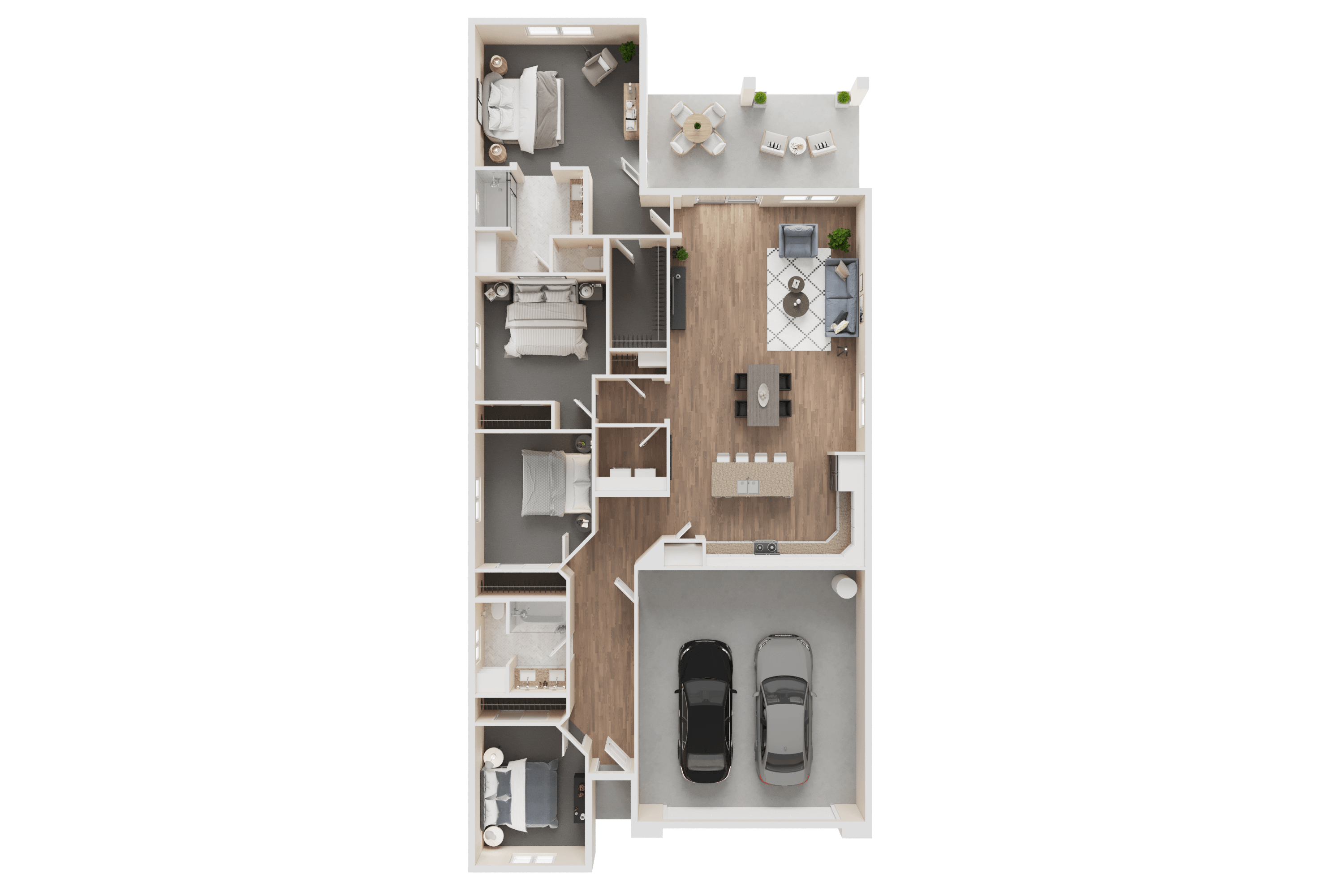 4 BED, 2 BATH - 1740 SF 55 55 floor plan
