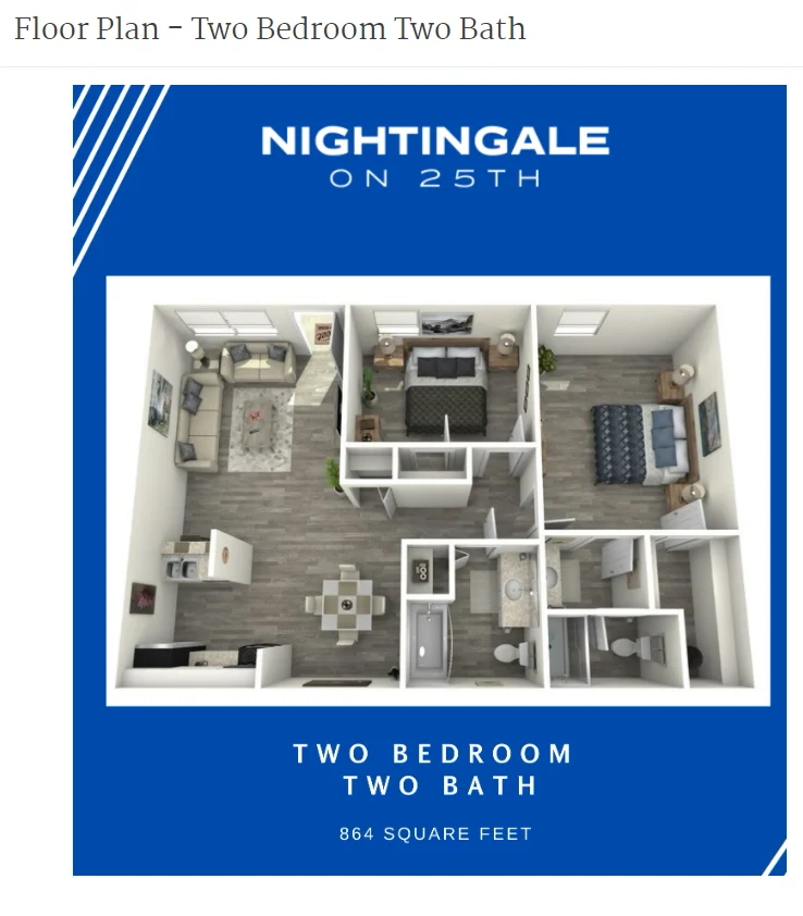 Two Bedroom Two Bath C202 C202 floor plan