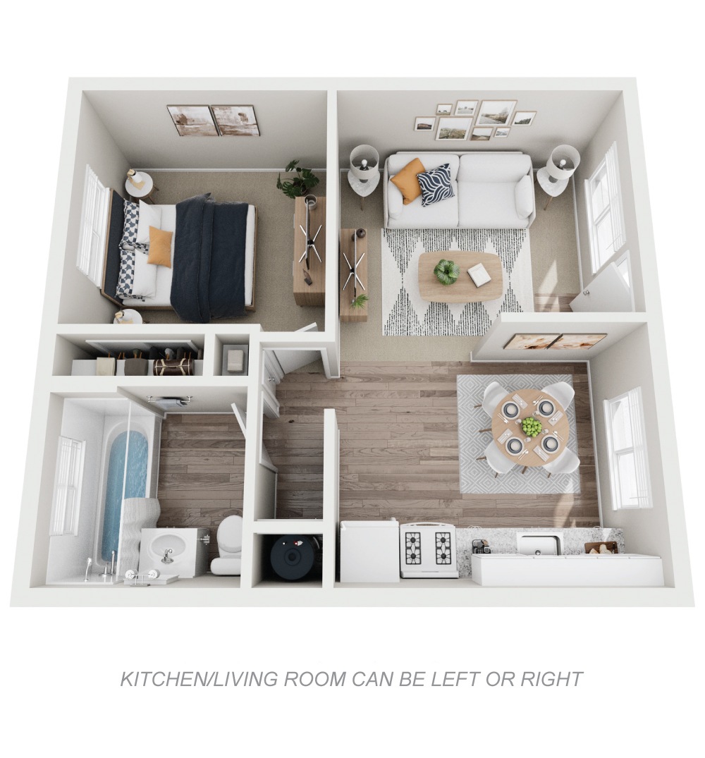 1 Bed 1 Bath 22 22 floor plan