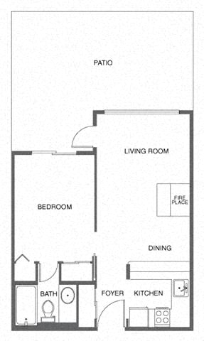 1 Bed, 1 Bath D302 D302 floor plan