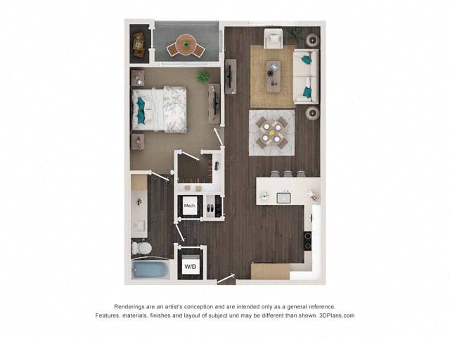 A3 1x1 770 SF 469 469 floor plan