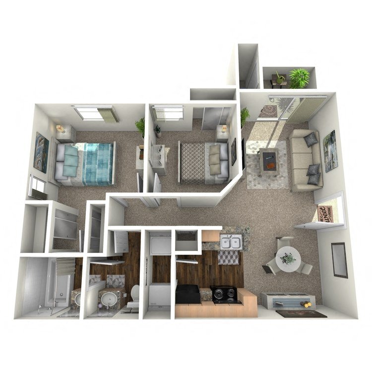 2 Bedroom 1.5 Bathroom 3035 3035 floor plan