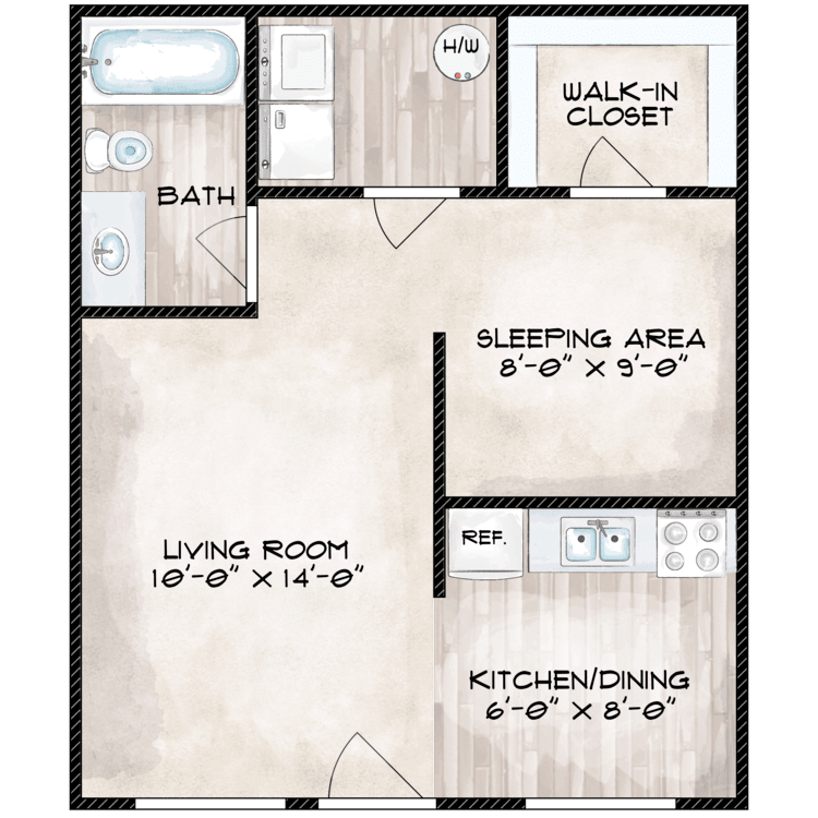 Studio 1007 1007 floor plan