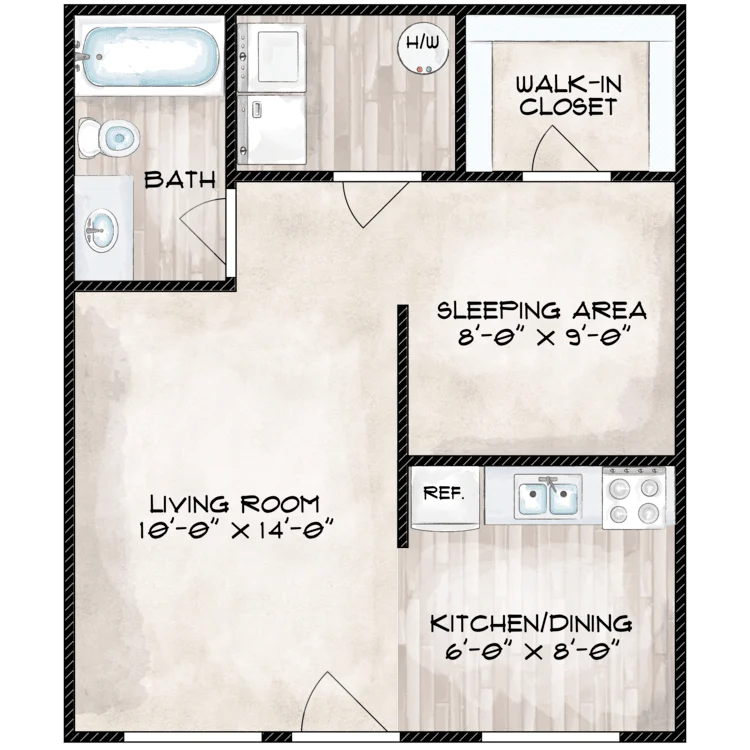 Studio 1001 1001 floor plan