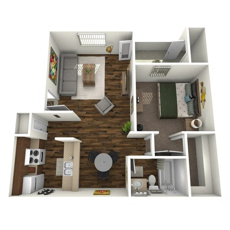 1 Bedroom 1 Bathroom 2038 2038 floor plan
