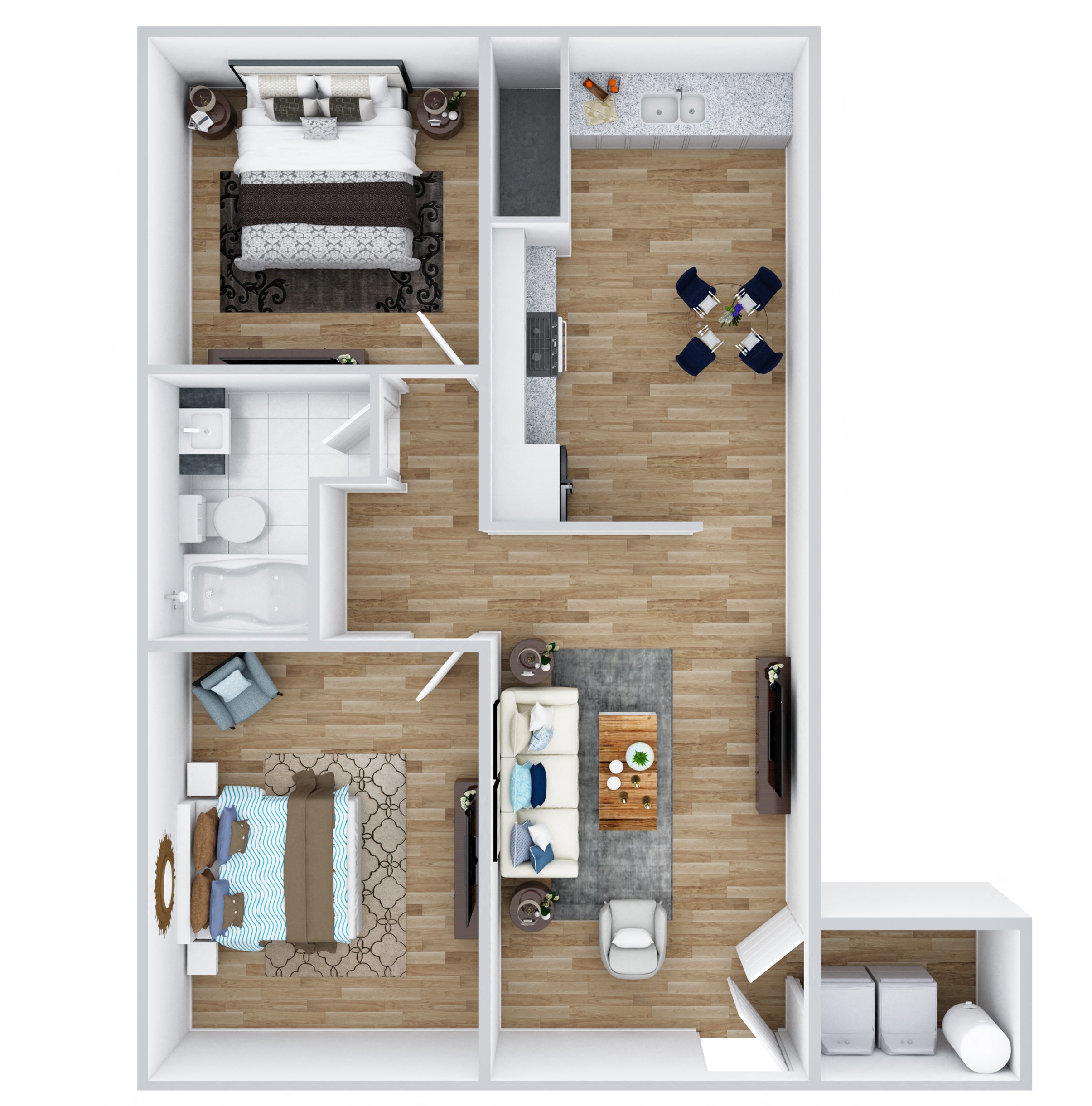 2 Bed, 1 Bath Renovated 101 101 floor plan
