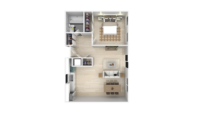 One Bedroom One Bath 303 303 floor plan