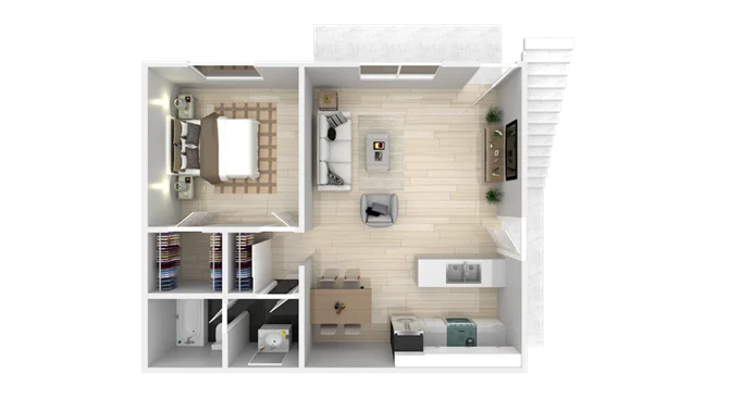 1 Bed 1 Bath 222 222 floor plan