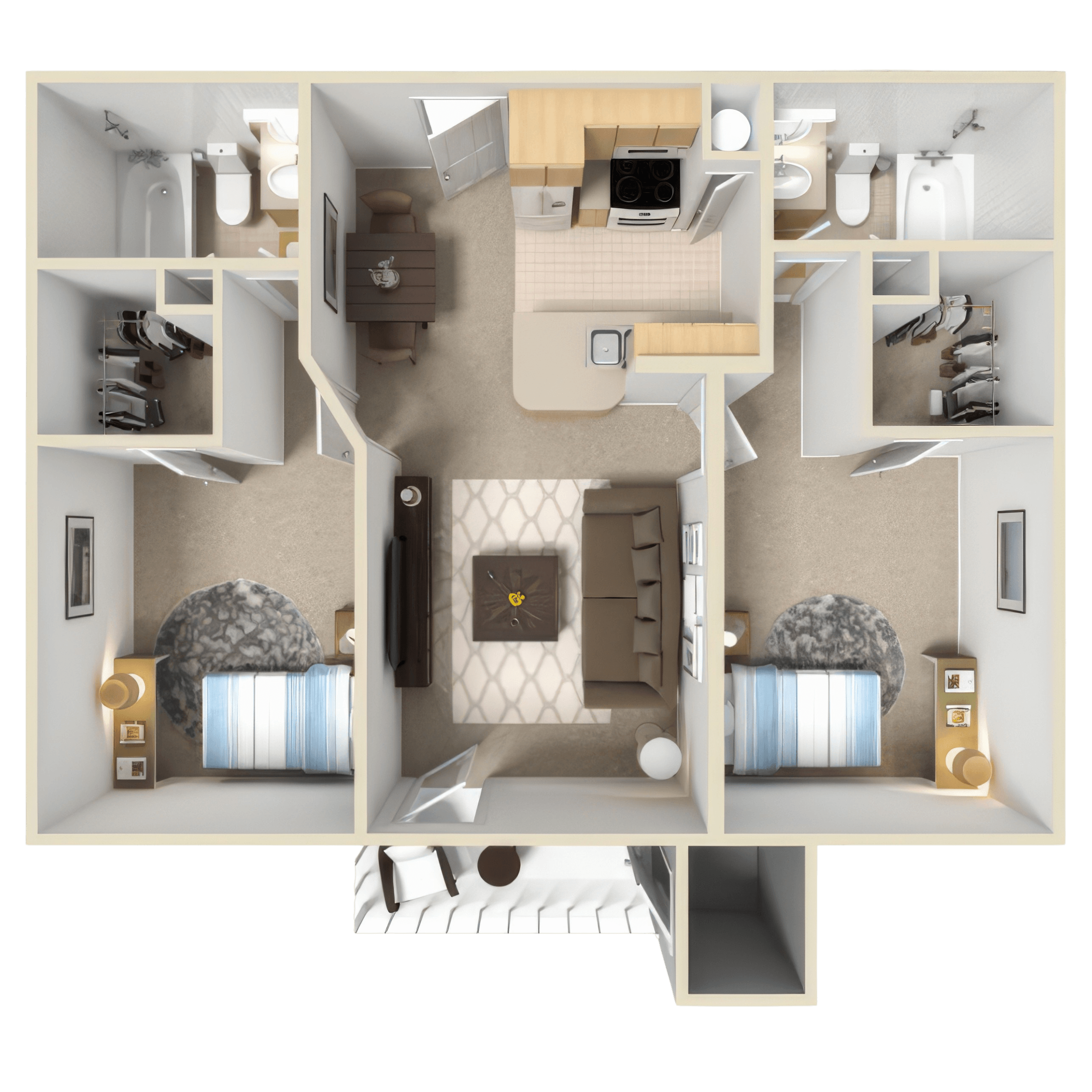 Two Bedroom Two Bath 230 230 floor plan