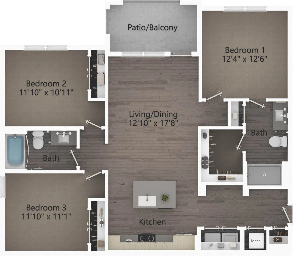 The Suite (C1) F310 F310 floor plan