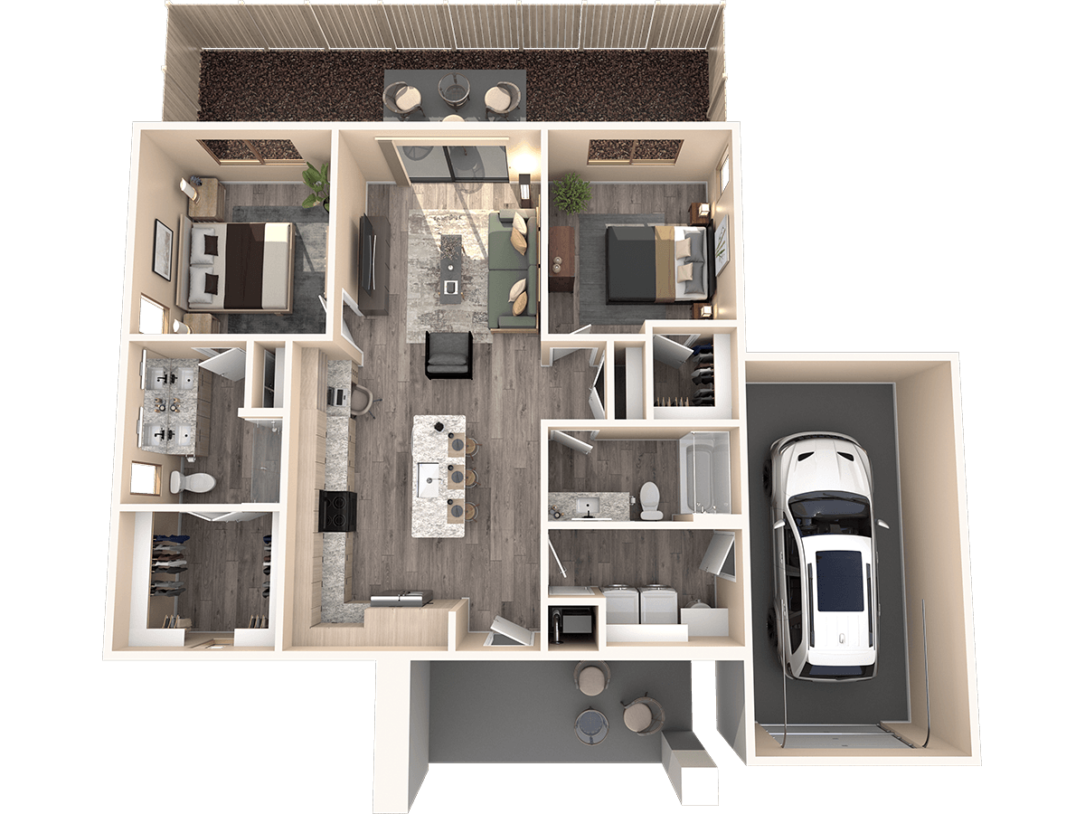 B2- Duplex 222 222 floor plan