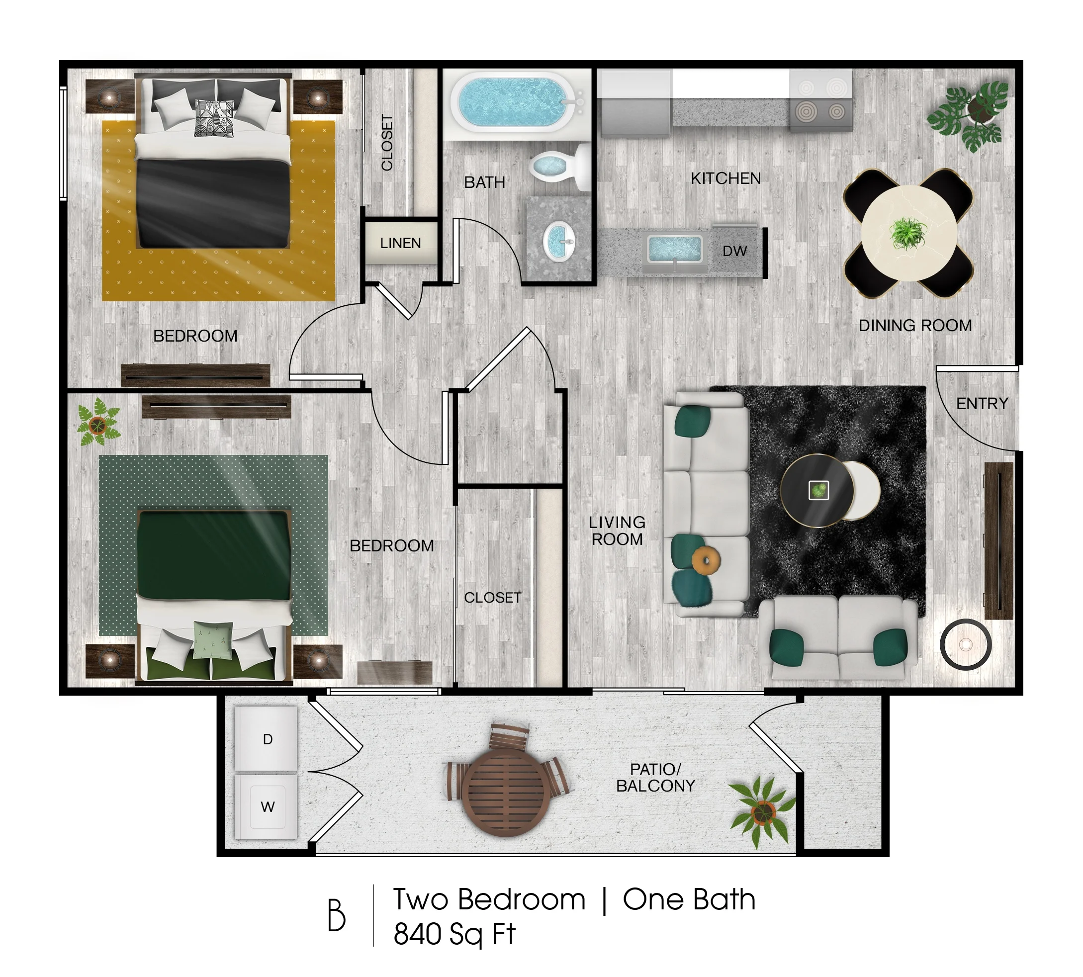B-South 1045 1045 floor plan
