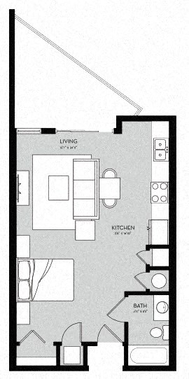 Studio - Phase I 228 228 floor plan