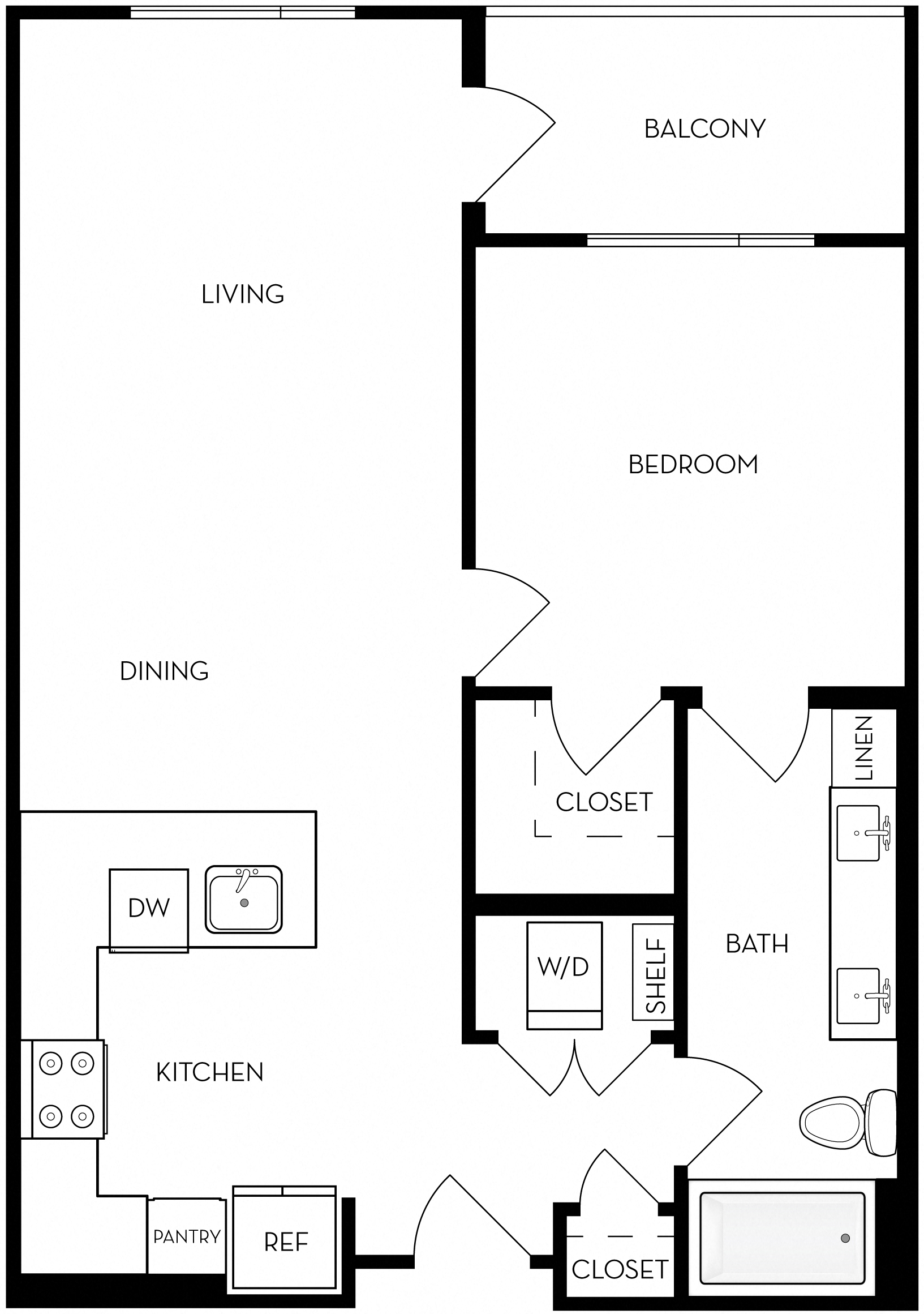 1x1 B3 2050 2050 floor plan