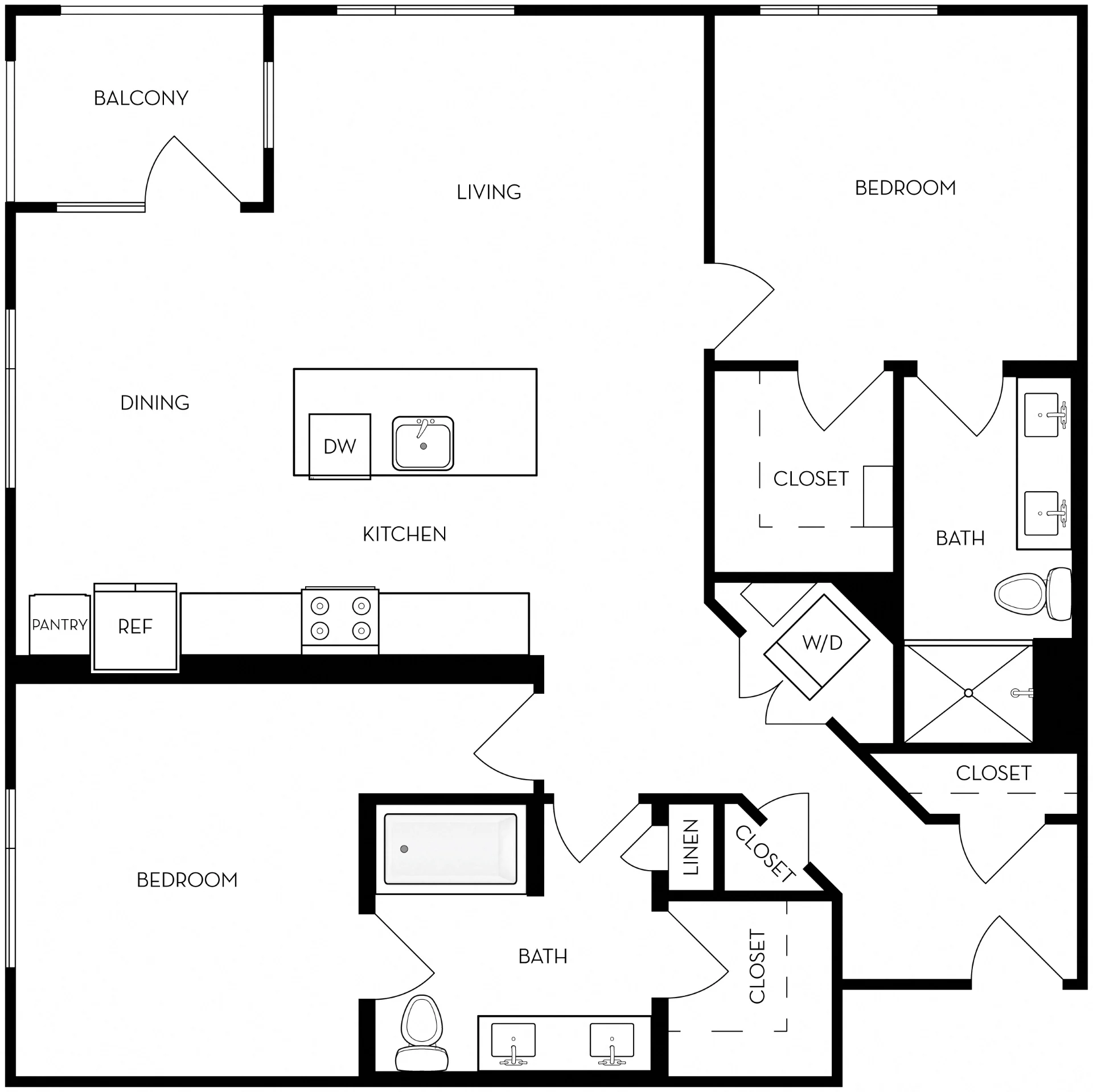 2x2 B3 3029 3029 floor plan
