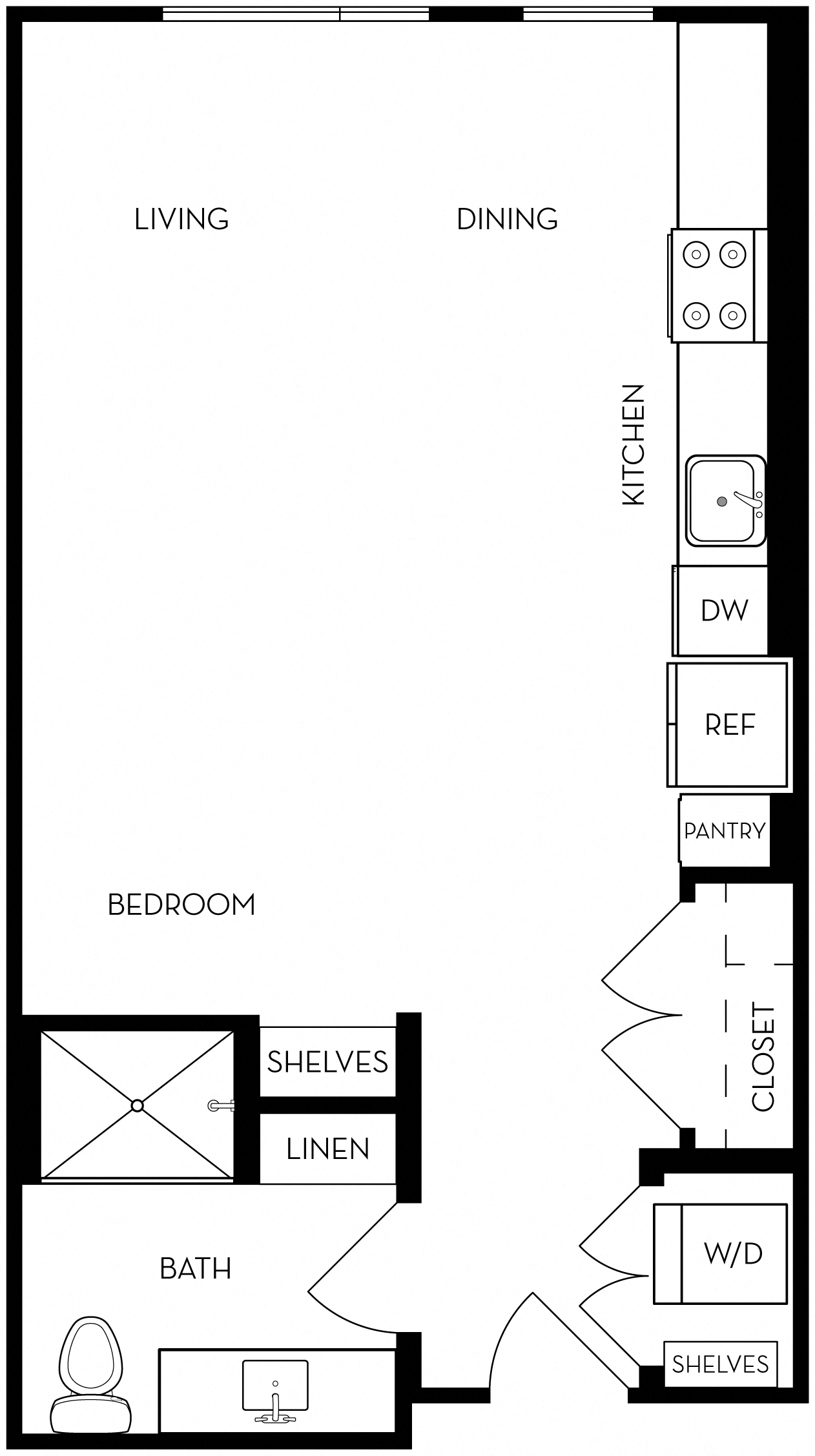 Studio ST1 1043 1043 floor plan