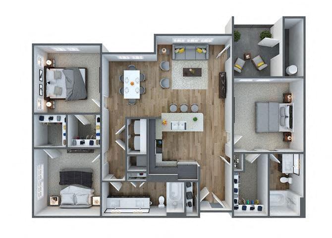 C1: 3 Bed 2 Bath 2002 2002 floor plan