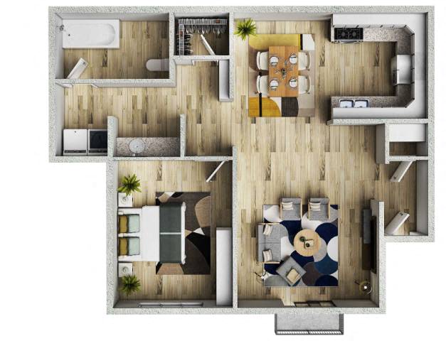 One Bedroom 236R 236R floor plan