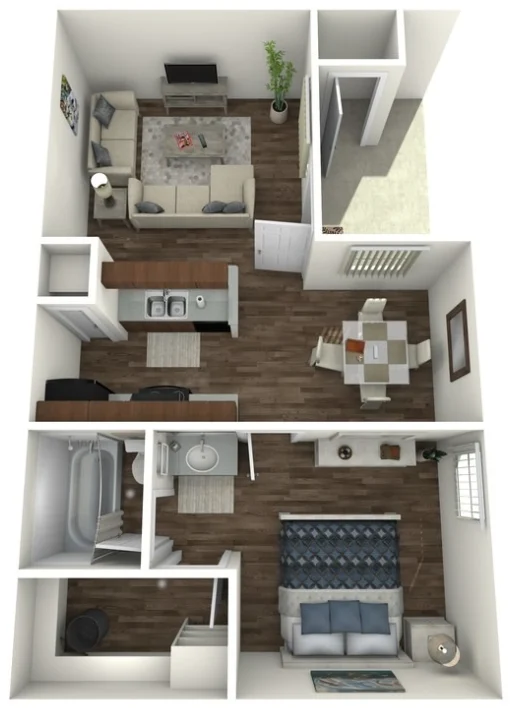 One Bedroom A 176 176 floor plan
