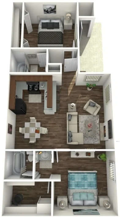 Two Bedroom A 287 287 floor plan