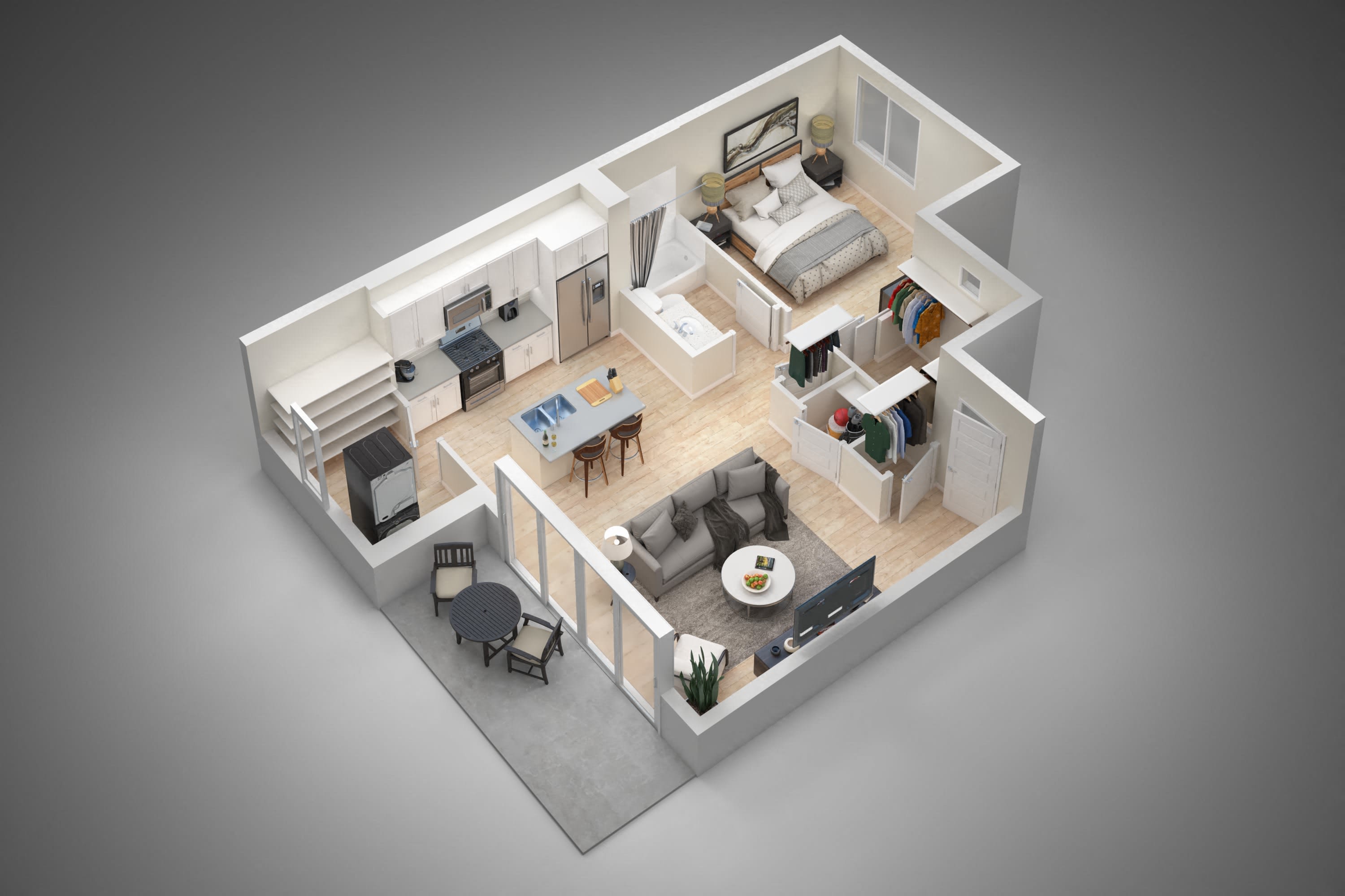 One Bedroom 095 161 floor plan