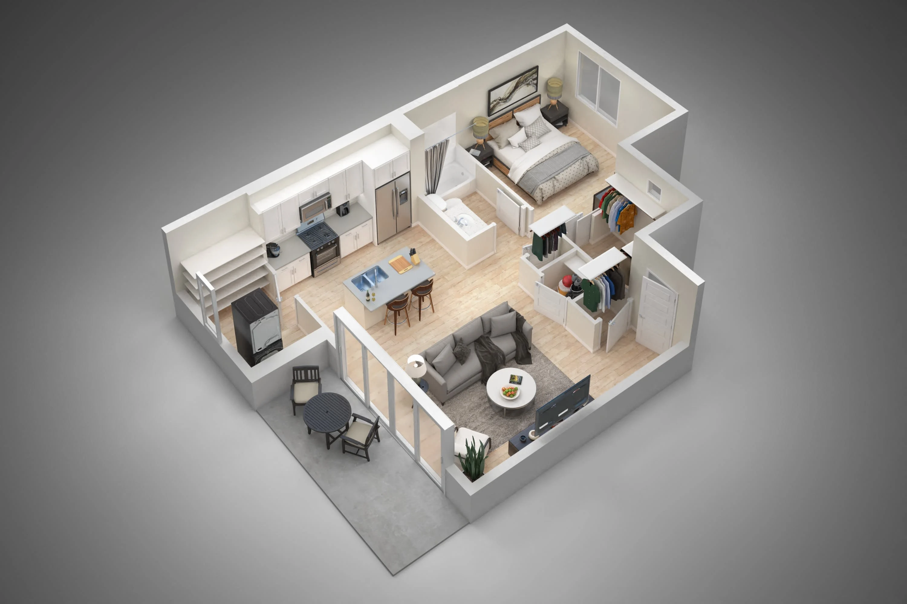 One Bedroom 185 160 floor plan