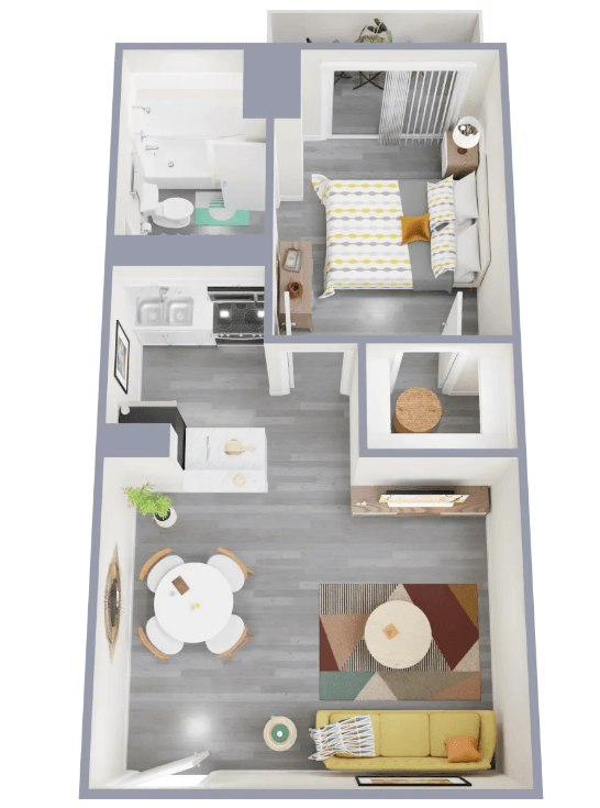 One Bedroom Small 229 229 floor plan