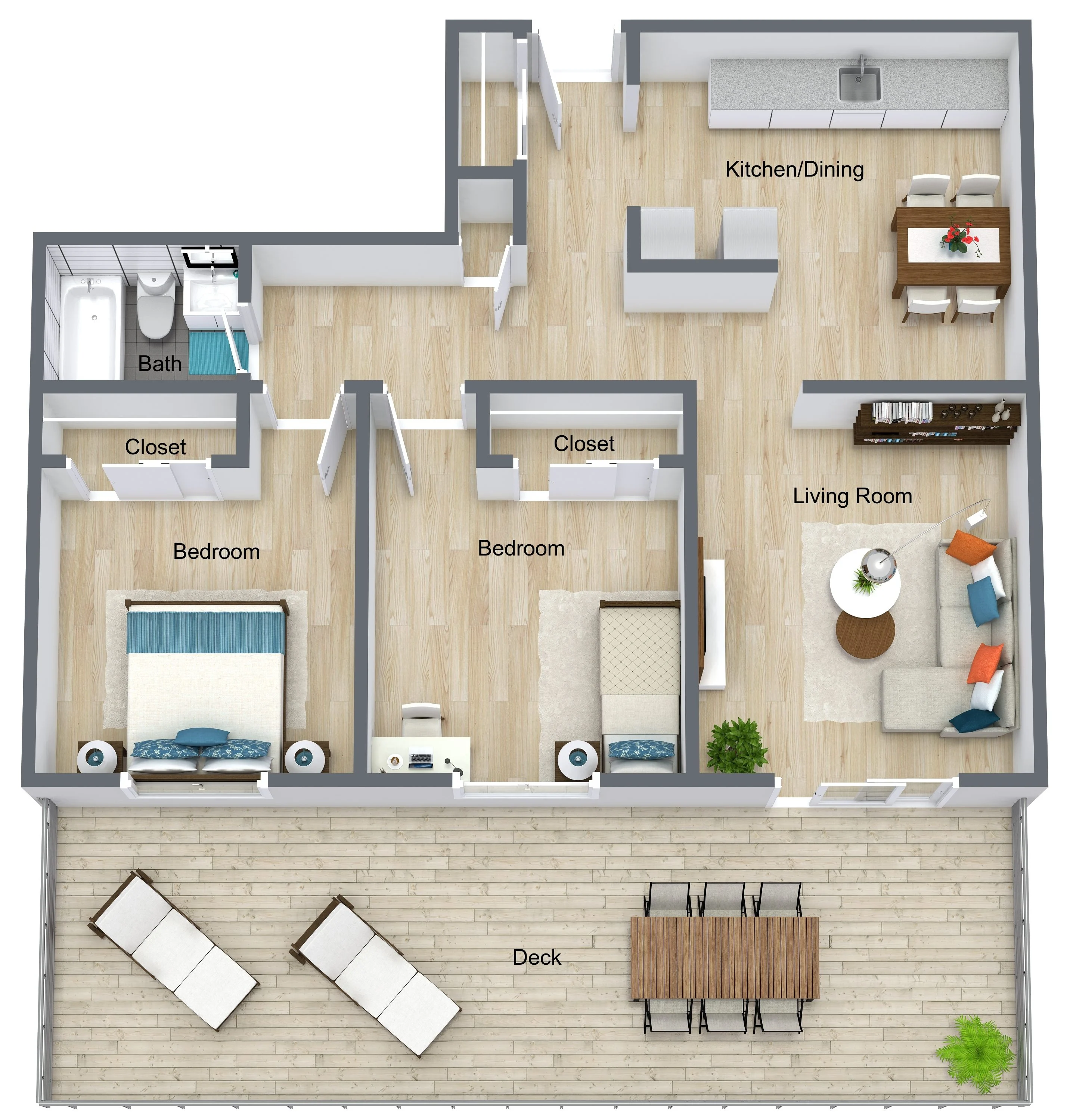 2 Bedroom 82-501 82-501 floor plan