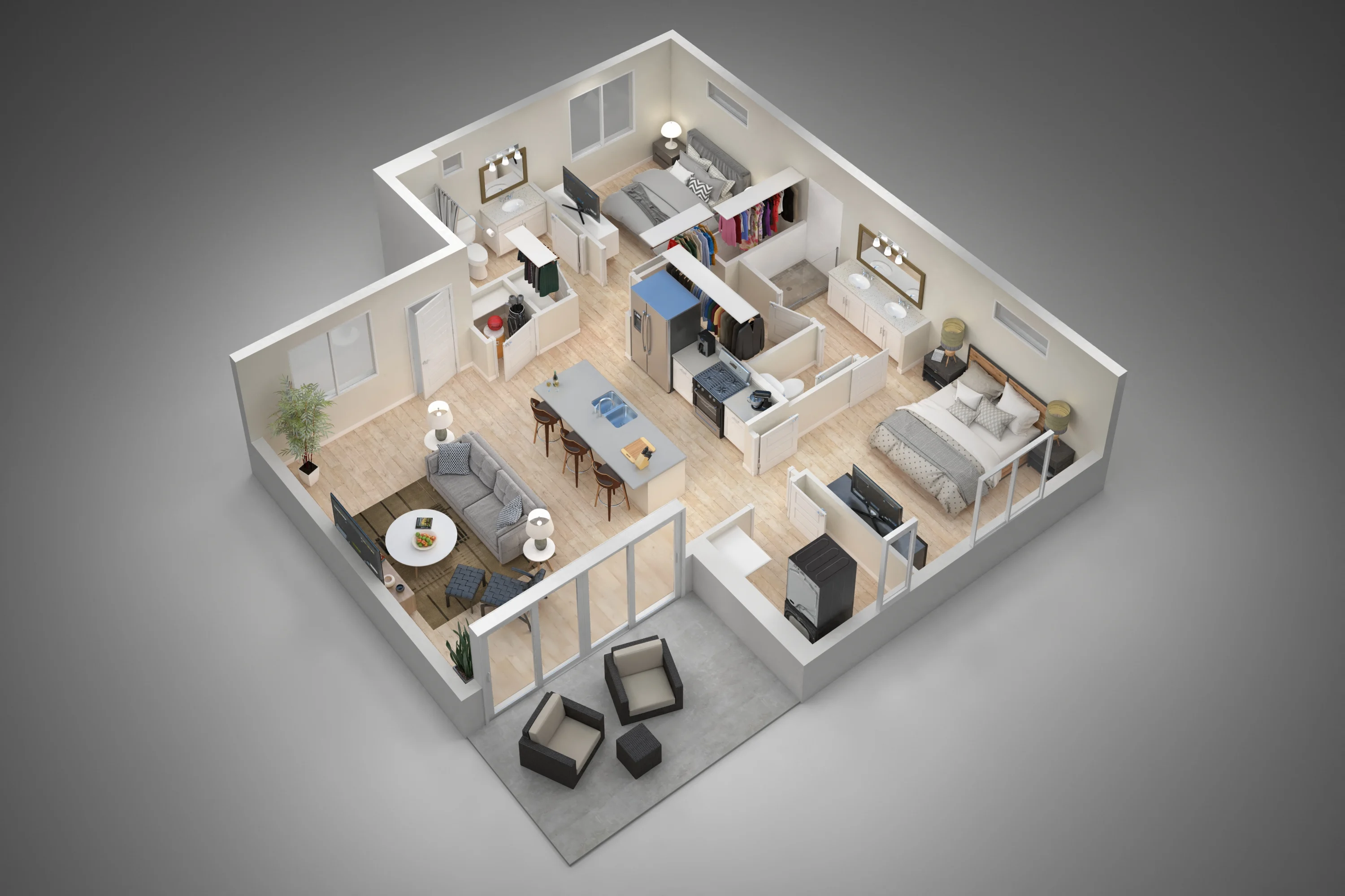 Two Bedroom 1104 1104 floor plan