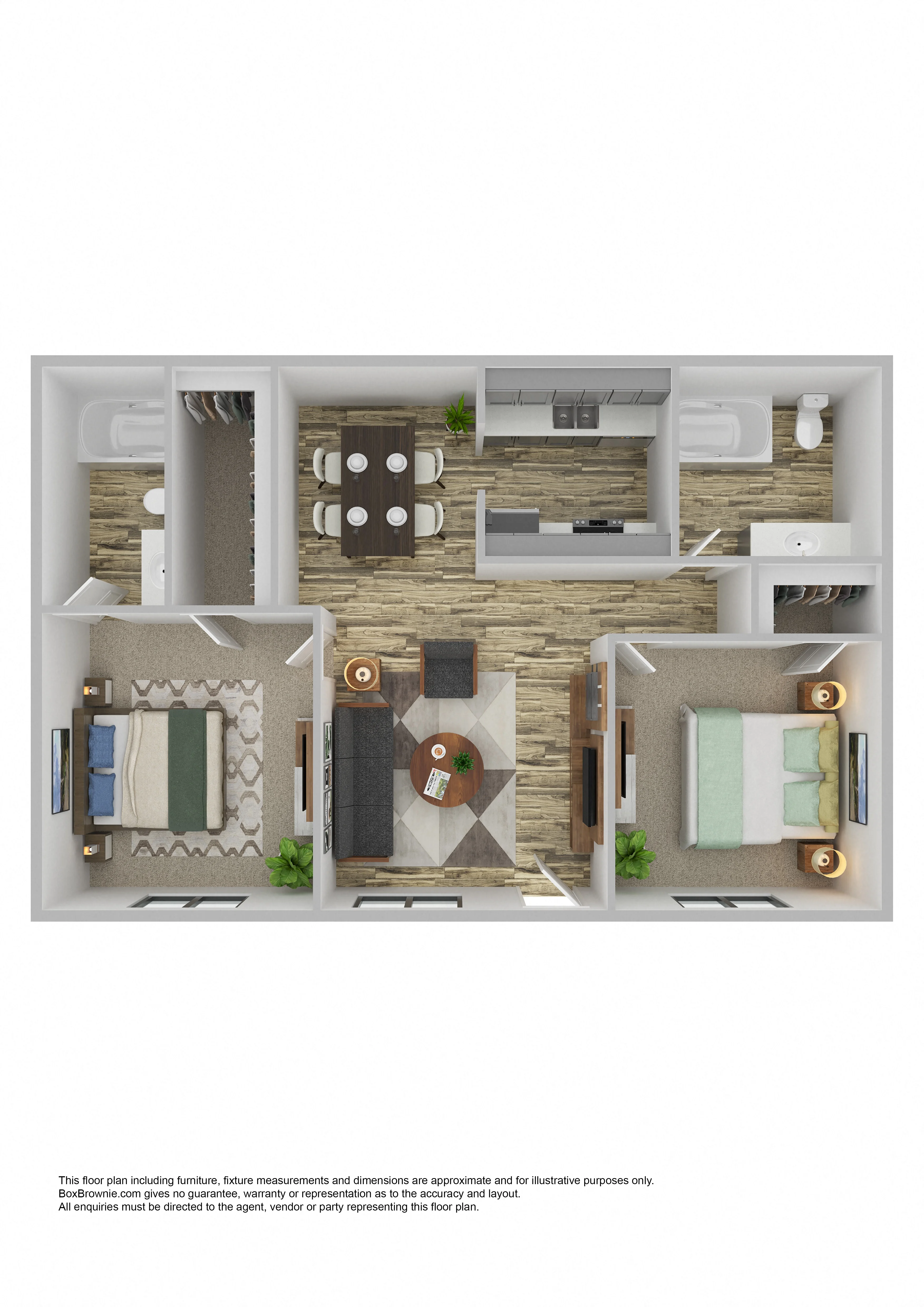 Two Bedroom Two Bath Classic 0258 0258 floor plan