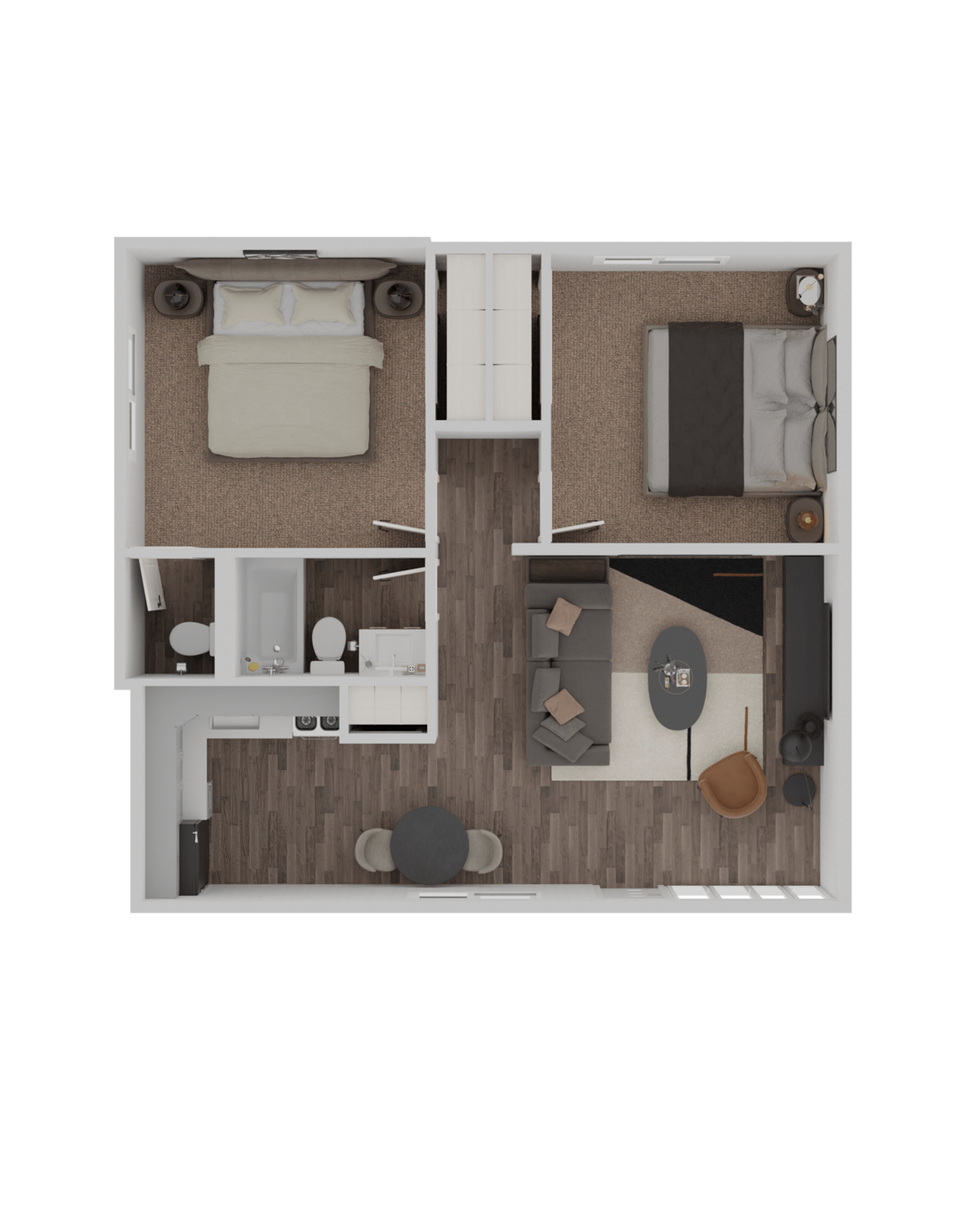 Two Bedroom A 1054 1054 floor plan